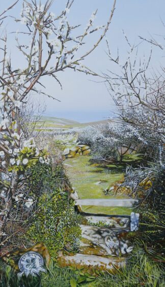 Blackthorn path to the sea, Trevessa