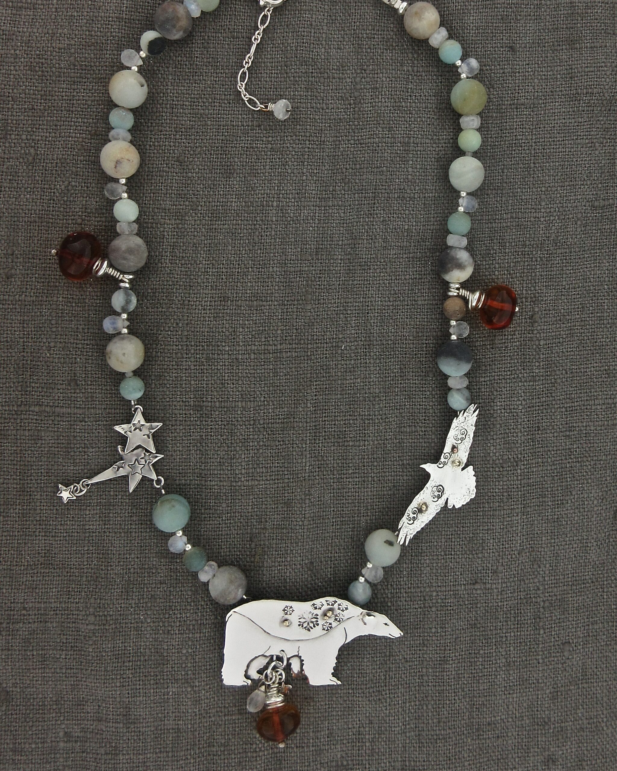 Ice Bear and Raven Necklace