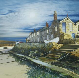 Under a Moonlit Sky, Mousehole Quay