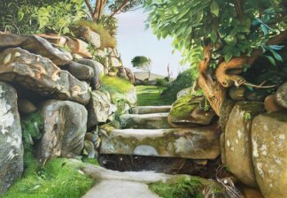 Late Evening Glow, Stile at Wicca