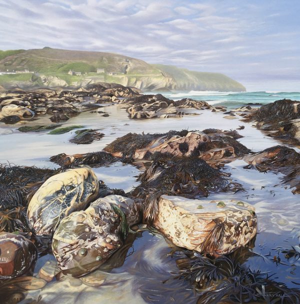 "Tidal retreat, Trevaunance Cove" 17/3/2020 update, Complete