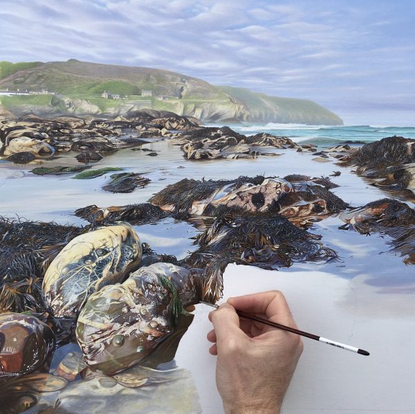 "Tidal retreat, Trevaunance Cove" 2/4/2020 update No.4