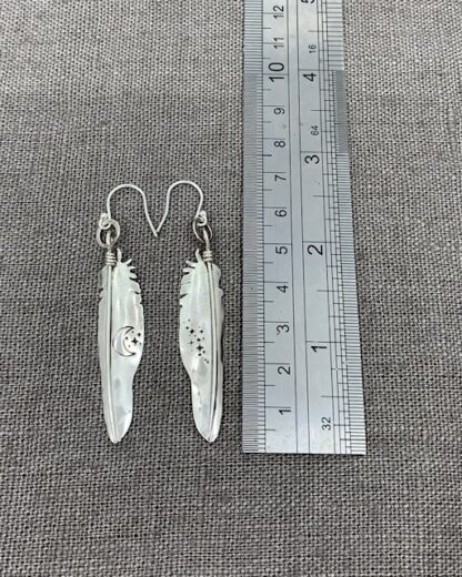 Raven Feather Earrings - Image 2