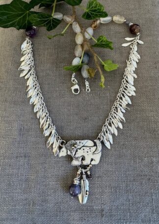 "Walking Beneath The Stars" Bear necklace