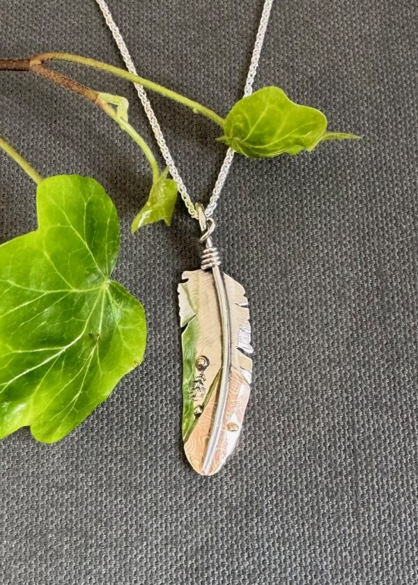 Barn Owl Feather Pendant