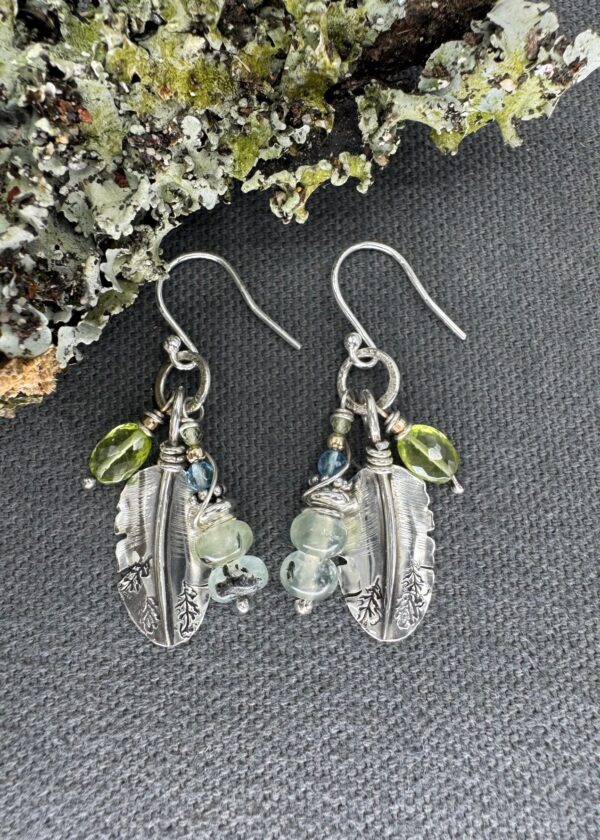 Feather and Leaf Earrings