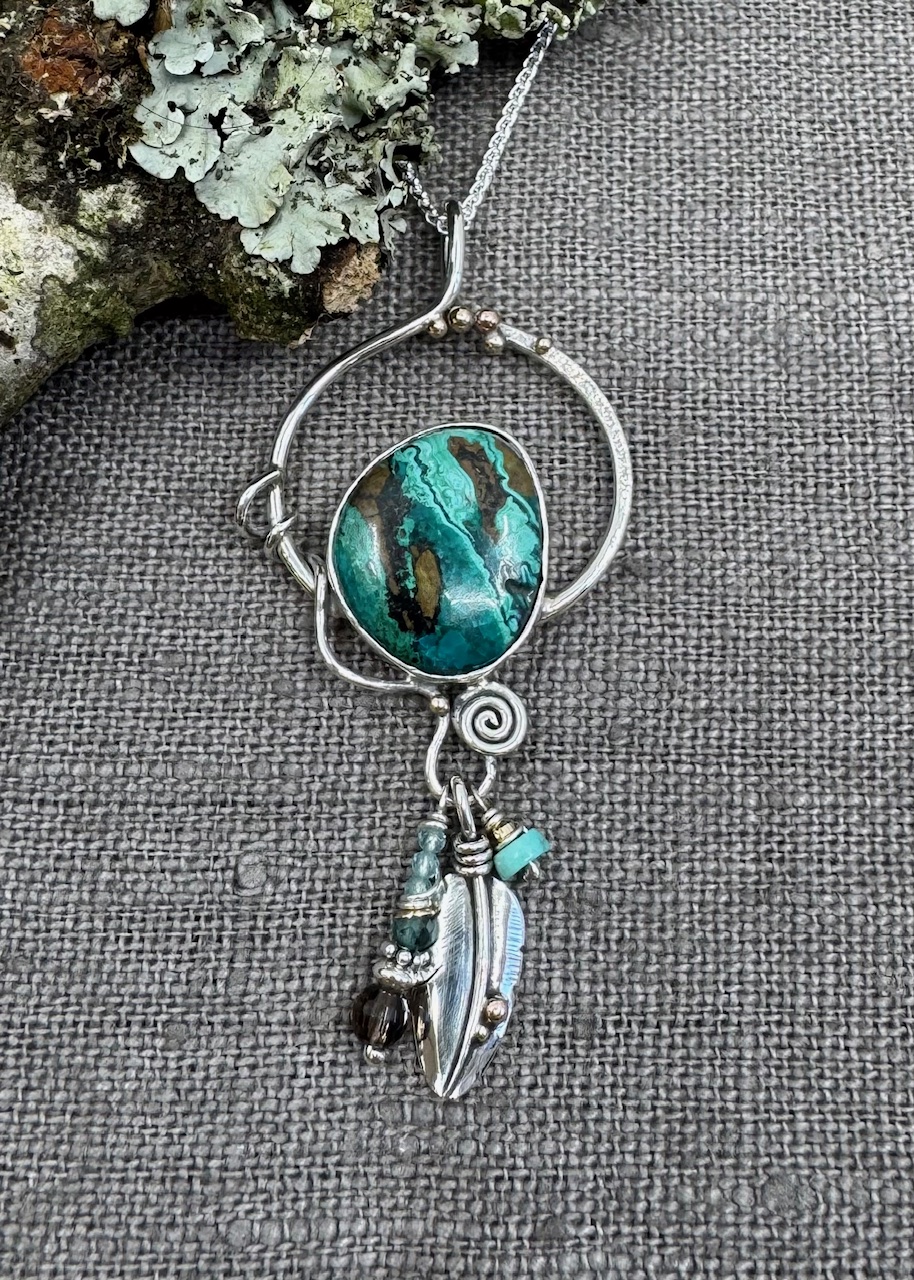 Chrysocolla & Cuperite Pendant