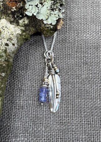 Tanzanite & Feather pendant
