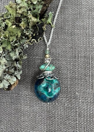 Parrot Chrysocolla Pendant