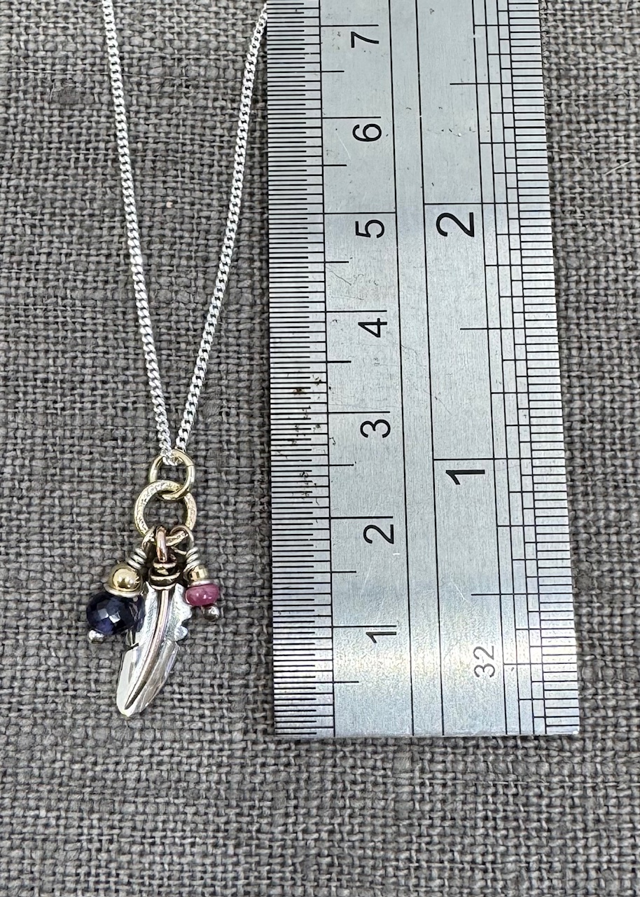 Tiny Sparrow feather Pendant - Image 2