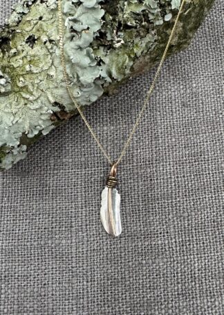 Silver & Gold Wren Feather