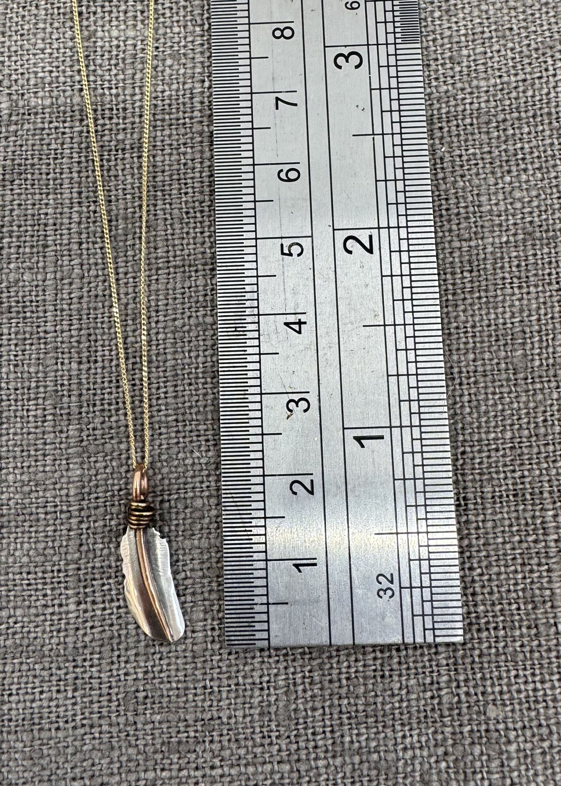 Silver & Gold Wren Feather - Image 2