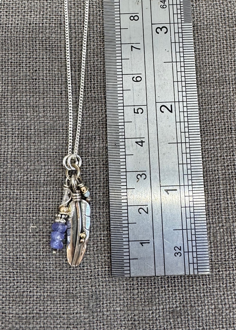 Tanzanite & Feather pendant - Image 2